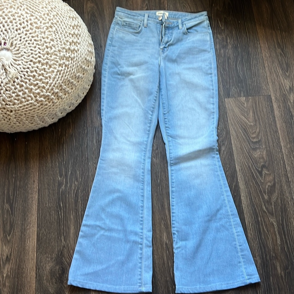 L'AGENCE Marty High Rise Light Blue Flared Jeans